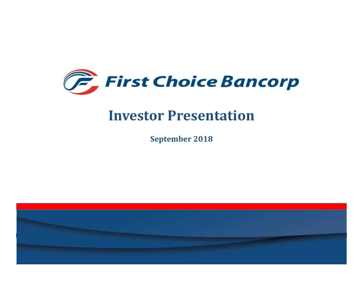 investor presentation