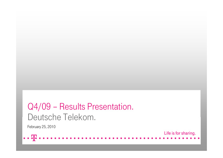q4 09 results presentation deutsche telekom