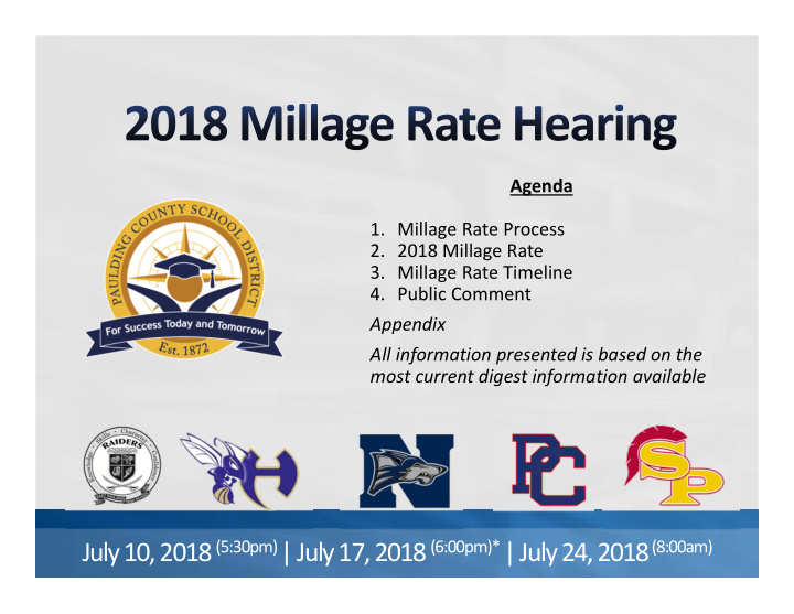 millage rate process
