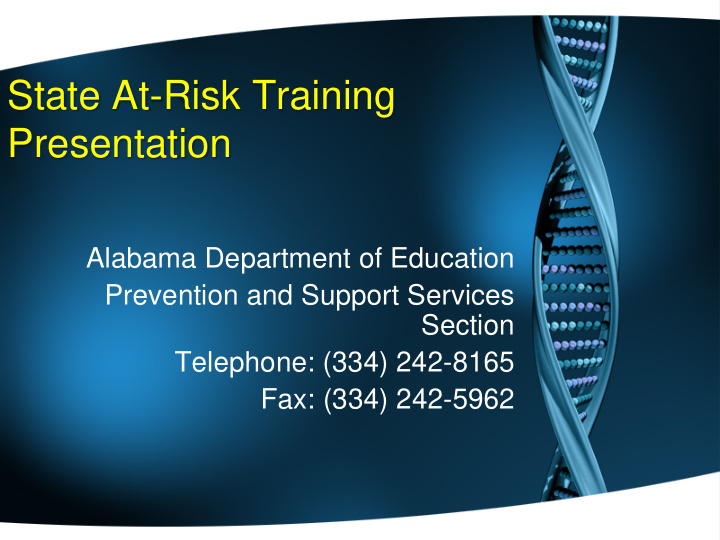 state at risk training presentation