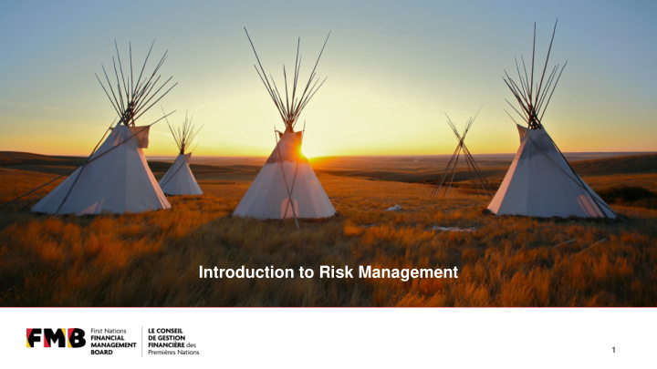 introduction to risk management