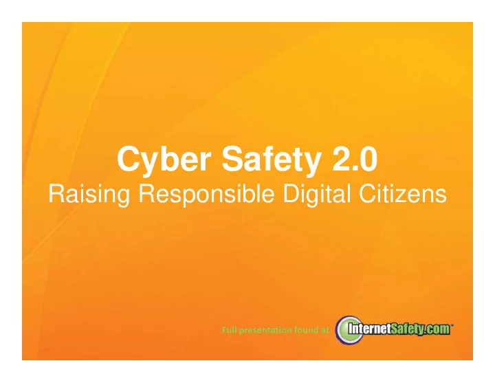 cyber safety 2 0