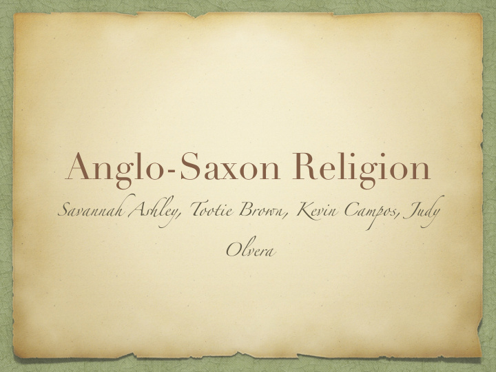 anglo saxon religion