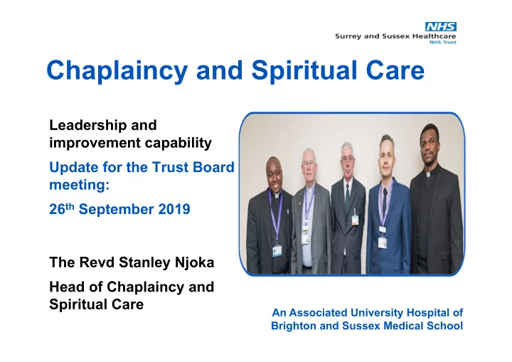 chaplaincy and spiritual care