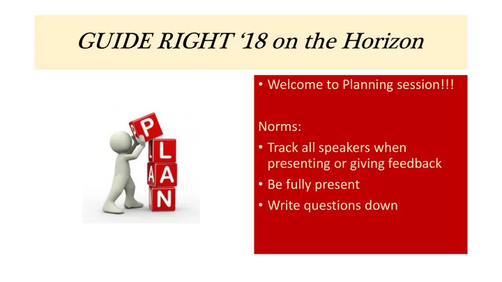 guide right 18 on the horizon