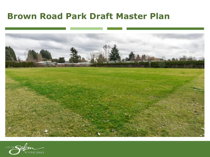 brown road park draft master plan