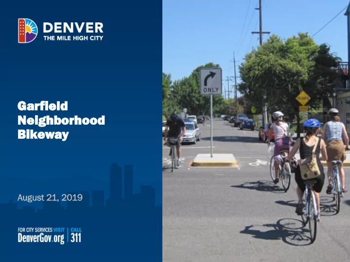 gar garfiel eld neighborh orhood ood bikeway