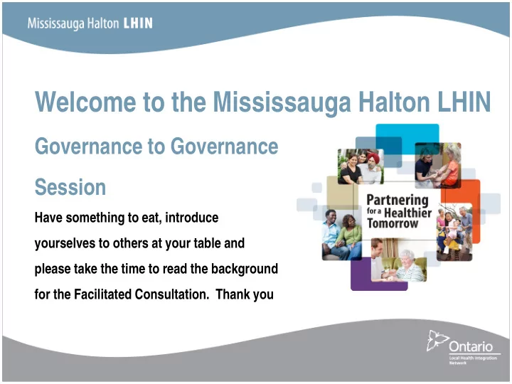 welcome to the mississauga halton lhin