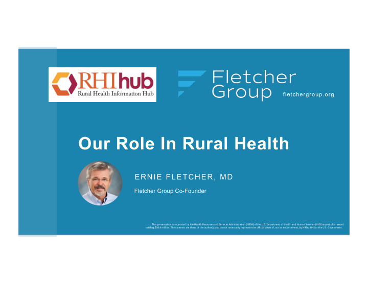 our role in rural health