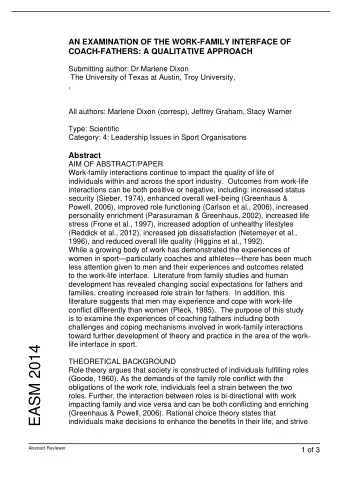 EASM 2014    THEORETICAL BACKGROUND   Role theory argues that society is constructed of