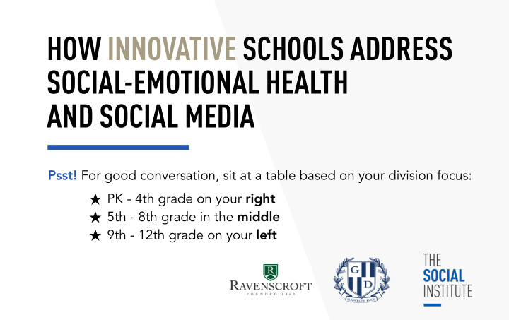 how innovative schools address social emotional health