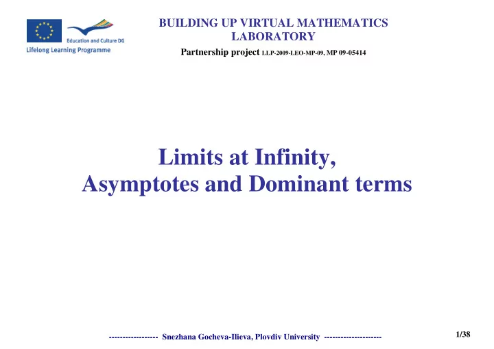 limits at infinity