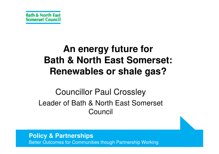 an energy future for bath north east somerset bath north