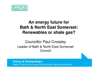 An energy future for  Bath &amp; North East Somerset:  Bath &amp; North East Somerset:  Renewables