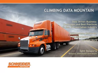 AGENDA  Basic Themes and Context  Data, data, everywhere   Making the most of our data