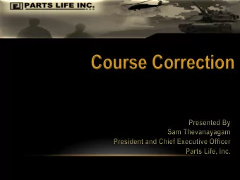 Course Correction  IT STARTS WITH AN IDEA  IT STARTS WITH AN IDEA  Parts Life Then