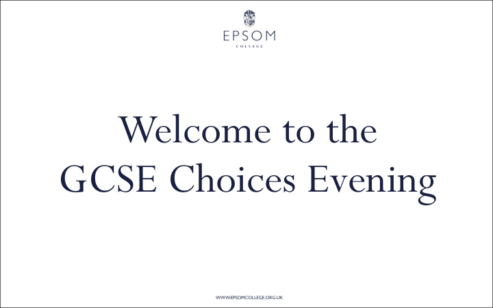 welcome to the gcse choices evening mr jay piggot