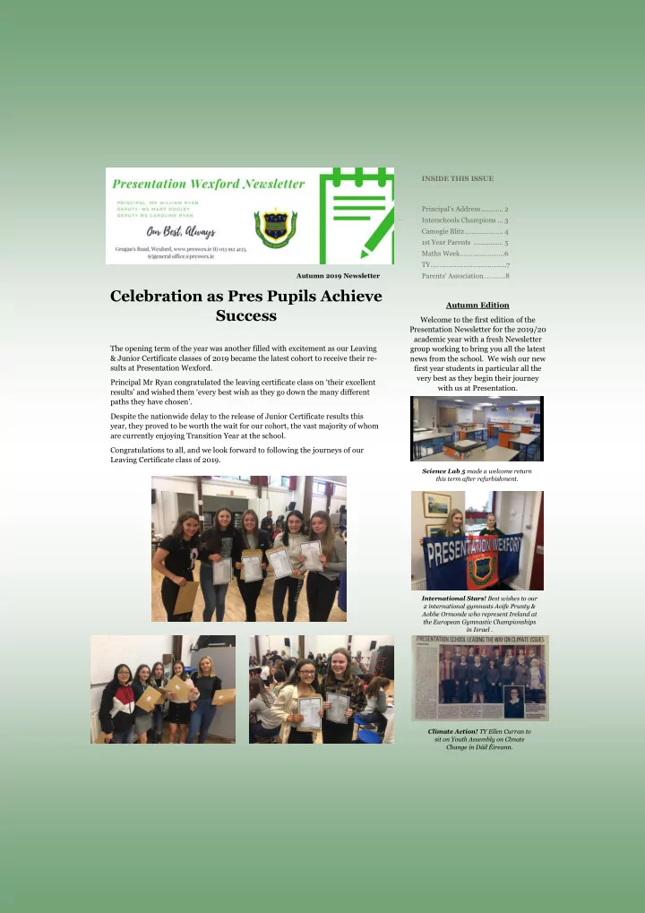celebration as pres pupils achieve