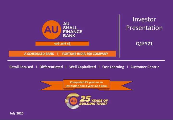 investor presentation