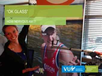 OK GLASS  HOW NERVOUS AM I?  REAL-TIME FEEDBACK IN ROWING  EXAMPLE : FEEDBACK ON POWER LOSS