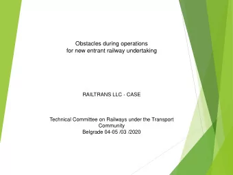 for new entrant railway undertaking  RAILTRANS LLC - CASE  Technical Committee on Railways under