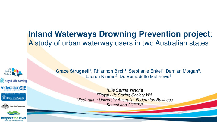 inland waterways drowning prevention project