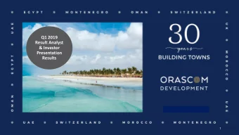 Q1 2019  Result Analyst  &amp; Investor  Presentation  Results  1  Table of Contents  Executive