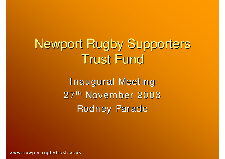 newport rugby supporters newport rugby supporters trust