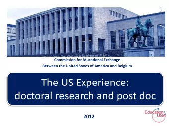 The US Experience:  doctoral research and post doc 2012  Mission  Research  Website  Language