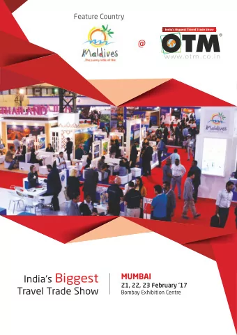 India's Biggest  Travel Trade Show  Feature Country  Inauguration of OTM Mumbai 2017 OTM Mumbai