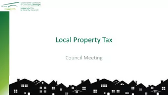 Local Property Tax  Council Meeting Expenditure Profile, M  275.00  168.71  Total