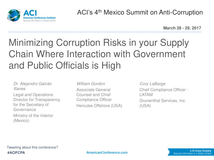 minimizing corruption risks in your supply