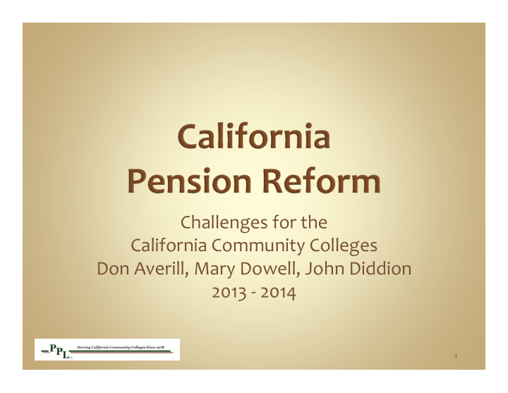 challenges for the california community colleges don