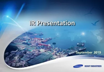 September 2019  Contents  I .  Business Status  .  Market Outlook  .  Appendix 1. 2 nd