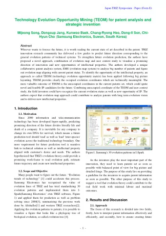 Technology Evolution Opportunity Mining (TEOM) for patent analysis and  strategic invention