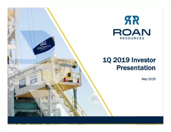 1Q 2019 Investor  Presentation  May 2019  1  Important Disclosures  Forward-Looking Statements and
