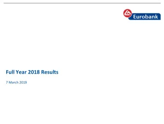 Full Year 2018 Results  7 March 2019  Disclaimer  By attending the meeting where this presentation