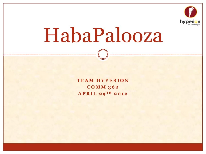 habapalooza