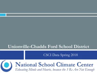 Unionville-Chadds Ford School District  CSCI Data Spring 2018  School Climate: NSCCs Definition