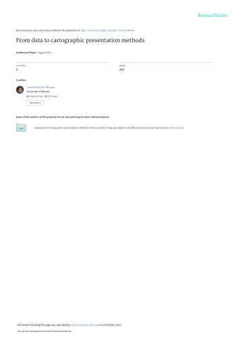 From data to cartographic presentation methods Conference Paper  August 2001  CITATIONS  READS  0