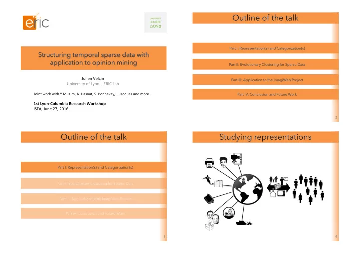 outline of the talk