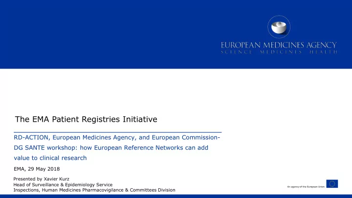 the ema patient registries initiative