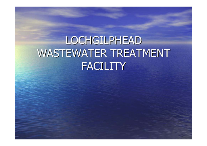 lochgilphead lochgilphead wastewater treatment wastewater