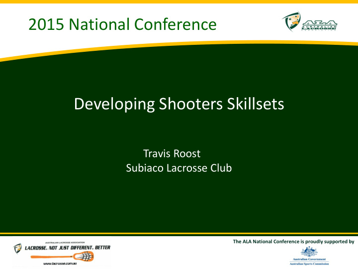 2015 national conference developing shooters skillsets