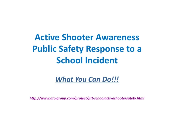 public safety response to a