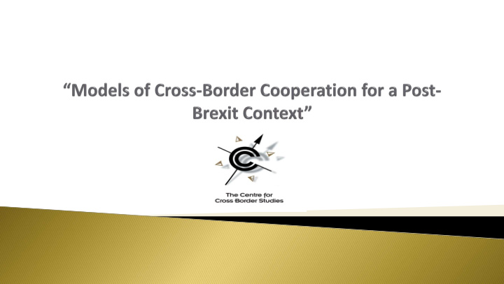 deputy director centre for cross border studies