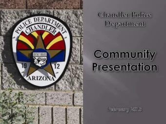 Beat Map  Citywide Comparison of Part I Crimes  Chandler Uniform Crime Report (UCR)  Annual