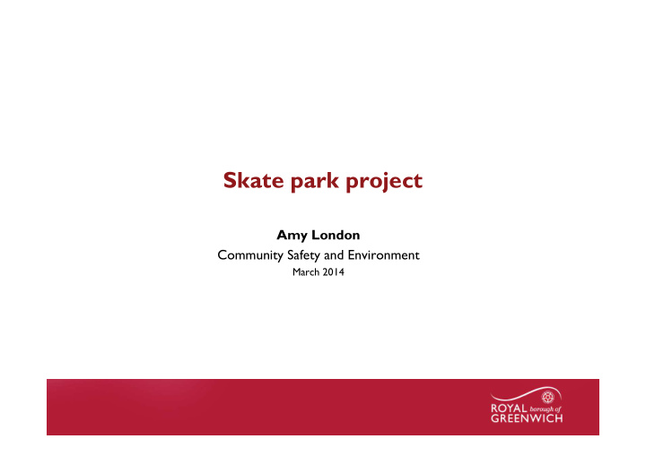 skate park project