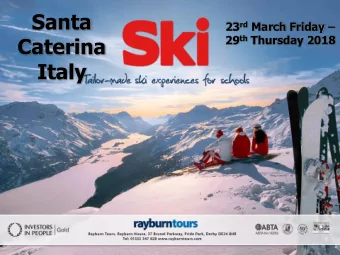 Santa 23 rd March Friday  29 th Thursday 2018  Caterina  Italy  Rayburn Ski    Company formed