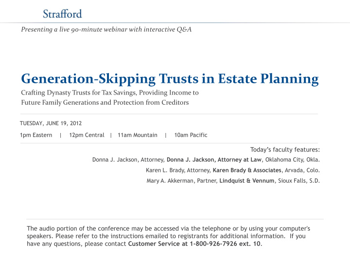 generation skipping trusts in estate planning